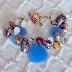 Blue and Gold Elegant Bracelet